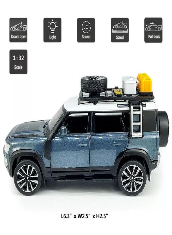 STOFFIER GARTEN 1:24 Defender Modified Vehicle Alloy Model Car Diecast Metal Car Pull Back Die-cast Car Metal Toy car with Openable Doors Light Music Best Gifts Toys Kids - Multicolor - Image 5